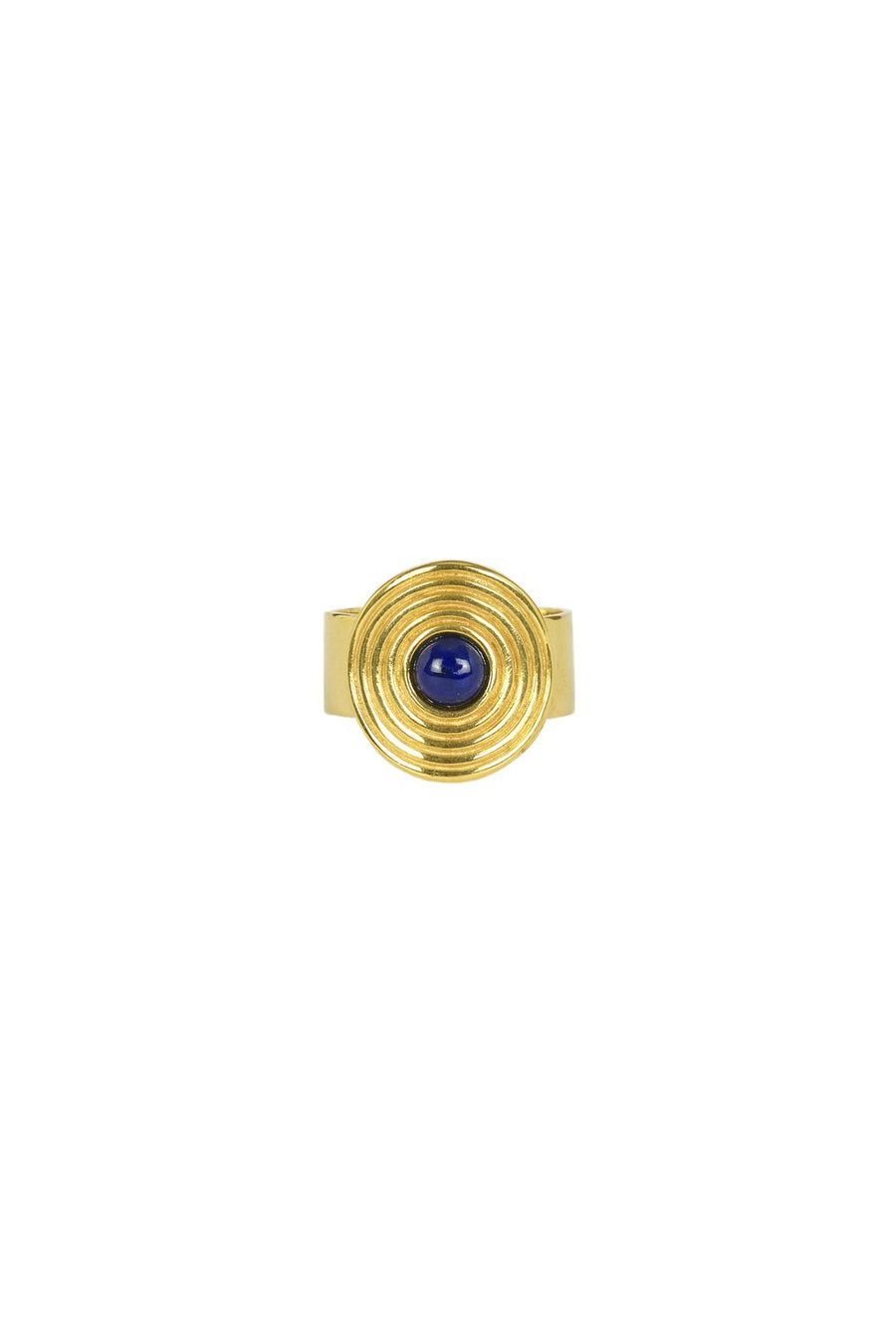 Golden Cyanea Cabochon Ring 