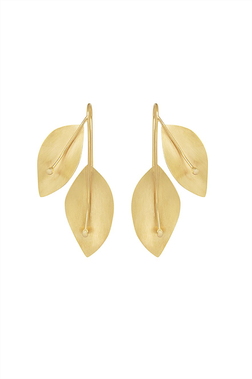 Golden Double Cala Earrings